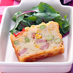 豆腐と夏野菜のケークサレ